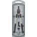 Faber-Castell Compas de Ajuste Rapido 3.5mm - Articulaciones en ambos Brazos - Para Circunferencias de hasta Ø 390mm - Accesorios de Recambio - Adaptador Universal