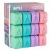 Apli Nordik Expositor de 12 Estuches de Silicona Rectangulares - Resistentes al Agua - Medidas 75x185x55mm - Colores Surtidos