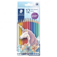 Staedtler 175 Pack con 12 Lapices Hexagonales de Colores Pastel - Facilidad de Afilado - Colores Pastel Surtidos