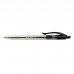 Milan P1 Boligrafo de Bola Retractil - Punta Redonda 1mm - Cuerpo Transparente - Color Negro (25 uds)