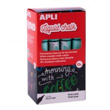Apli Rotulador de Tiza Liquida Verde Pastel - Punta Redonda - Ideal para Pizarras, Plastico, Ventanas, Ceramica, Vinilos, Metal, Etc - Facil de Borrar - Secado Rapido - Uso Sencillo Apli Rotulador de Tiza Liquida Verde Pastel - Punta Redonda - Ideal para Pizarras, Plastico, Ventanas, Ceramica, Vinilos, Metal, Etc - Facil de Borrar - Secado Rapido - Uso Sencillo