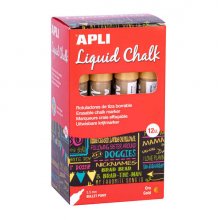 Apli Rotulador de Tiza Liquida Oro - Punta Redonda - Ideal para Pizarras, Plastico, Ventanas, Ceramica, Vinilos, Metal, Etc - Facil de Borrar - Secado Rapido - Uso Sencillo - Base Agua Libre de Toxicos Apli Rotulador de Tiza Liquida Oro - Punta Redonda - Ideal para Pizarras, Plastico, Ventanas, Ceramica, Vinilos, Metal, Etc - Facil de Borrar - Secado Rapido - Uso Sencillo - Base Agua Libre de Toxicos