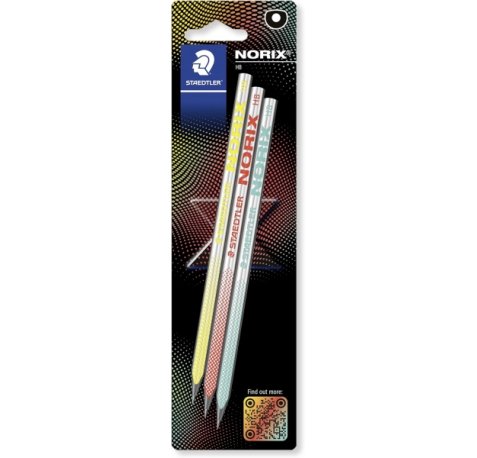 Staedtler Norix Pack de 3 Lapices de Grafito HB - Madera Negra - DiseÃ±o Inteligente
