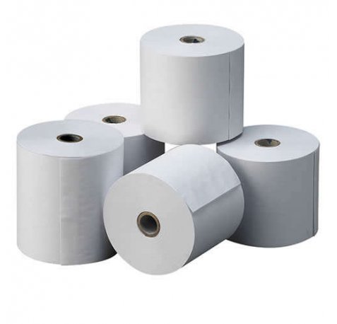 Fabrisa Rollo de Papel Termico - Libre de BPA - 80x65x12mm (8 uds)