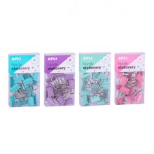 Apli Pinzas de Palas Abatibles 19mm - Clips de Acero Templado en Colores Pastel - Asas en Acabado Niquel - 15 Pinzas por Caja - 12 Cajas (3 por Color) - Eurohole para Colgar - Sujecion Óptima Hasta 50 Hojas - Disponibles en 4 Colores Nordik (8 uds)