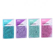 Apli Clips Nordik Pastel - 28mm - 140 Clips por Caja - 12 Cajas (3 Colores) - Eurohole para Colgar - Rosa, Lila, Azul y Turquesa