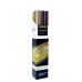 Fabrisa Space 6C Expositor de 30 Rollos de Papel Regalo - Papel Kraft Verjurado de 70gr - Medidas del Rollo 1x3m - Colores Metalizados Surtidos