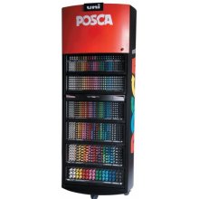 Posca Expositor de 1236 Marcadores de Pintura - Punta de Poliester - Tinta Pigmentada Base Agua - Resistente a la Luz - Colores Surtidos (1236 uds)