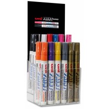 Uni-ball PX-20 Expositor de 30 Marcadores de Pintura - Punta Acrilica de Bala 2.2-2.8mm - Permanente en todas las Superficies - Resistente a Luz y Agua - Cuerpo de Aluminio - Colores Surtidos
