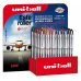 Uni-ball Vision Elite UB-200 Expositor de 36 Rollerballs de Tinta Liquida - Punta de Bola 0.8mm - Sistema Antifugas para Viajes - Cartucho Recambiable - Color Surtido (36 uds)