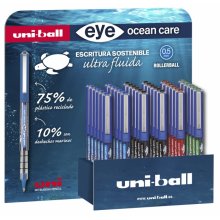 Uni-ball Eye Ocean Care UB-150ROP Expositor de 36 Boligrafos de Tinta Liquida - Punta de Bola 0.5mm - Tinta Pigmentada Resistente al Agua y Luz - Sistema de Control de Tinta - Color Surtido (36 uds)