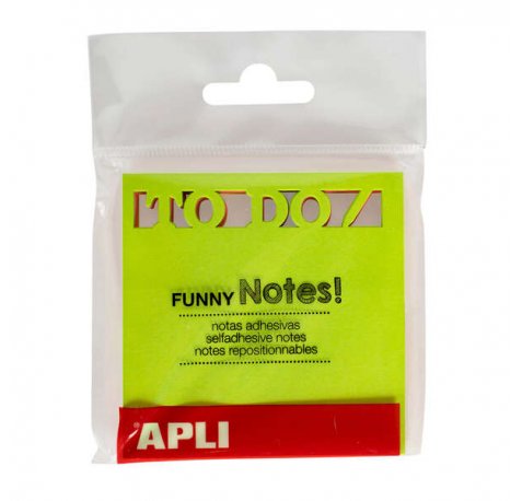 Apli Notas Adhesivas Troquelado To Do 75x75mm Bloc 75 Hojas - 3 Colores Surtidos Fluorescentes - Ideal para Organizar Tareas - Vibrante