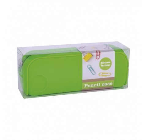 Apli Estuche de Silicona Fluor Collection - Tacto Suave - Cremallera - Flexible y Moldeable - Resistente al Agua - Facil de Limpiar - Color Verde Fluorescente