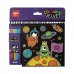 Apli Bloc de Dibujos de Terciopelo Negro - Incluye 5 Rotuladores - 6 Laminas - Ideal para Viajes - Estimula Creatividad y Concentracion
