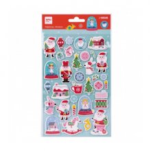 Apli Bolsa de Pegatinas Navideñas Bolas de Nieve - Goma EVA - Adhesivo Permanente - Ideal para Scrapbooking y Decoracion - Fomenta Creatividad y Psicomotricidad Infantil