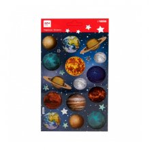 Apli Bolsa de Pegatinas de Planetas - Holograficas - Adhesivo Permanente - Ideal para Scrapbooking y Decoracion - Estimula Creatividad y Psicomotricidad Infantil