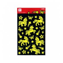 Apli Bolsa de Pegatinas Unicornios - Luminiscentes - Adhesivo Permanente - Ideales para Scrapbooking y Decoracion - Desarrollan Psicomotricidad y Creatividad Infantil