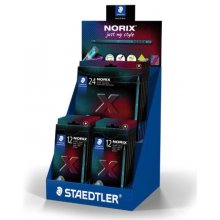 Staedtler Norix 186 Expositor con 20 Packs de 12 Lapices de Colores HB + 5 Packs de 24 Lapices de Colores HB - Madera Negra - Mina de Grafito - DiseÃ±o Inteligente - Para Escribir, Dibujar y hacer Bocetos