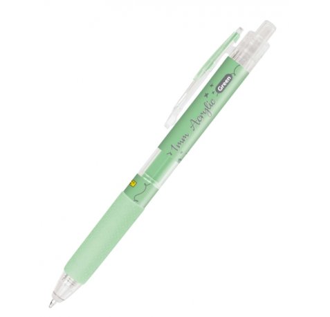 Online Boligrafo Retractil - Tinta Acrilica - Punta Fina de 1mm - Color Verde (6 uds)