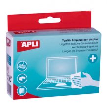 Apli Toallitas Hidroalcoholicas Desinfectantes - 70% Etanol - Normativa Antivirica - 20 Sobres Individuales