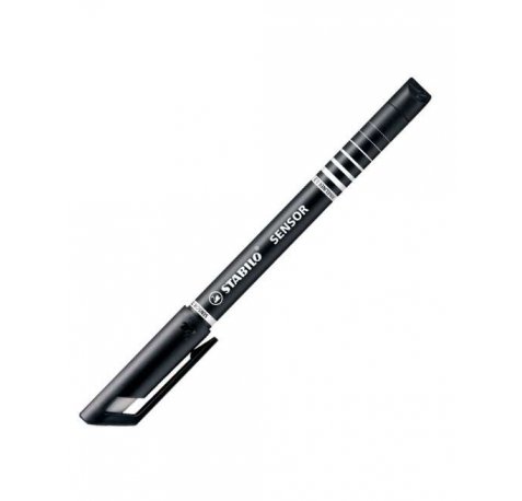 Stabilo Sensor Rotulador de Punta Fina Amortiguada - Trazo de 0.3mm - Color Negro (10 uds)