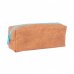 Apli Estuche Multiusos Kraft Collection - Textura Kraft - Gran Capacidad - Flexible - Resistente al Agua - Facil de Limpiar - Ideal para Escuela y Uso Diario - Cremallera Azul