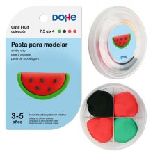 Dohe Coleccion Cute Fruit Pasta para Modelar Sandia - Ligera y Flexible - Apto para Niños de 3 a 5 Años