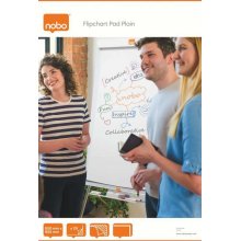 Nobo Bloc Liso para Pizarra Caballete - Tamaño 650 × 955mm - 20 Hojas - Papel Tmp de 60 g/m² - Color Blanco