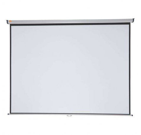 Nobo Pantalla Proyeccion Pared 2400x1813mm Blanca Mate 4:3 - Montaje en Pared o Techo - Carcasa Protectora - Alta Calidad de Proyeccion - Color Blanco