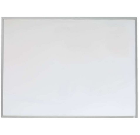 Nobo Pizarra Blanca Magnetica Pequeña con Marco de Aluminio 585x430mm - Borrado en Seco - Almohadillas Adhesivas - Ideal para Oficinas y Espacios Familiares - Incluye Rotuladores, Imanes y Borrador Compacto en Color Surtido - Color Blanco