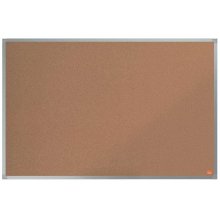 Nobo Essence Tablero de Anuncios de Corcho 900x600mm - Montaje en Esquinas - Superficie de Corcho - Marco de Aluminio Anodizado - Color Natural