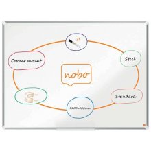 Nobo Premium Plus Pizarra Magnetica de Acero Lacado 1200x900mm - Montaje en Esquinas - Superficie de Borrado Facil - Color Blanco