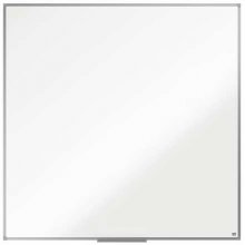 Nobo Essence Pizarra de Melamina 1200x1200mm - Marco de Aluminio Anodizado - Bandeja para Rotuladores - Color Blanco