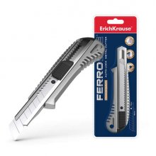 Erichkrause Cuter Metalico con Fijador Automatico - Sistema de Retencion de Cuchilla de Autobloqueo - Partidor Incorporado - Color Plateado Erichkrause Cuter Metalico con Fijador Automatico - Sistema de Retencion de Cuchilla de Autobloqueo - Partidor Incorporado - Color Plateado