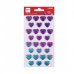 Apli Bolsa de Pegatinas de Corazones - Tornasol - Relieve - Efecto Metalizado - Adhesivo Permanente - Ideal para Scrapbooking y Decoracion - Estimula Creatividad y Psicomotricidad Infantil