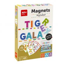 Apli Juego Magnetico El Abecedario - Introduccion a la Escritura - Incluye 44 Imanes de Letras y 15 Fichas con Ejemplos
