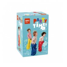Apli Pack de 4 Sacos - Juego Carrera de Sacos Party Time - Incluye Bolsa de Almacenaje - Ideal para Aire Libre - Fomenta Ejercicio y Socializacion
