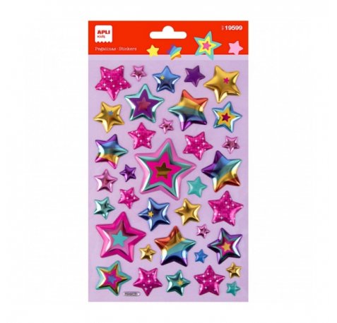Apli Bolsa de Pegatinas de Estrellas - Adhesivo Permanente - Ideal para Scrapbooking - Estimula Creatividad y Psicomotricidad Fina