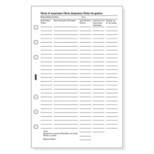 Finocam R517 Pack de 6 Formularios de Recambio para Agendas Open - Nota de Gastos - Formato 500 - 117x5x181mm - Color Blanco