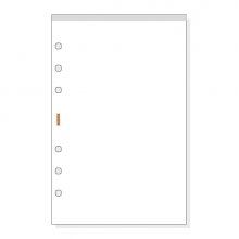 Finocam R567 Bloc de Notas para Agendas Open - Perforado - Formato 500 - 117x5x181mm - Liso - Color Blanco