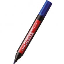 Uni-ball 320F Marcador Permanente - Punta Conica 1-3mm - Tinta Base Aceite - Resistente al Agua - Sin Xileno - Color Azul (6 uds)