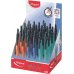 Maped Duo+Pen Expositor con 24 Compases Duo - Compas que se puede Utilizar como Portaminas - Clip de Bolsillo - Colores Surtidos