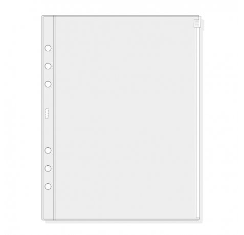 Finocam R1071 Funda para Agendas Open - Cierre de Cremallera - Formato 1000 - 167x2x217mm - PVC - Color Gris Claro