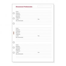 Finocam R1051C Recambio Direcciones Profesionales para Agendas Open en Catalan - Formato 1000 - 155x5x215mm - Color Blanco