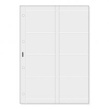 Finocam R4066 Pack de 6 Fundas Portatarjetas para Agendas Open - Formato A4 - 210x2x297mm - PVC - Color Gris Claro