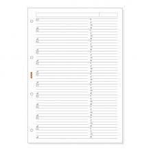 Finocam R4052 Recambio Telefonico para Agendas Open - Formato A4 - 210x5x297mm - Color Blanco