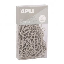 Apli Up North Pack con 140 Clips de Metal 28mm - Color Gris