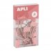 Apli Up North Pack con 15 Pinzas de Metal 19mm - Color Rosa
