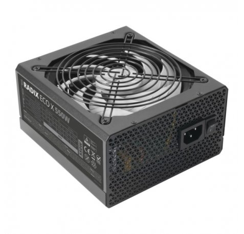 Tacens Radix Eco X 550 Fuente de Alimentacion 550W ATX - PFC Activo - Ventilador 140mm de 12dB - 80 Plus Silver - 160x150x85mm - Color Negro