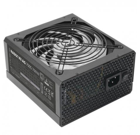Tacens Radix VII AG 700S Fuente de Alimentacion 700W ATX - PFC Activo - Ventilador 140mm de 12dB - 80 Plus Silver - Cableado Modular - 160x150x85mm - Color Negro